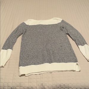 Loft Black & White Striped Sweater